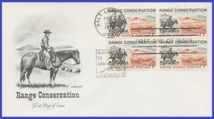 USA4 #1176 U/A ARTMASTER FDC BL4  Range Conservation - Bild 1 von 1