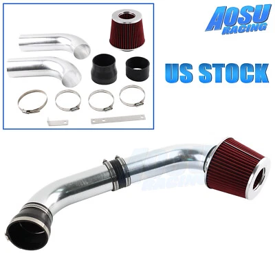 Cold Air Intake System Pipe + Red Filter For 1999-05 BMW 323/325/328/330 I6 E46 - Image 1 of 4