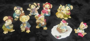 10 kleine Käsemäuse Weihnachten Winter Figuren von Ganz 90er Musiker Babys - Bild 1 von 13