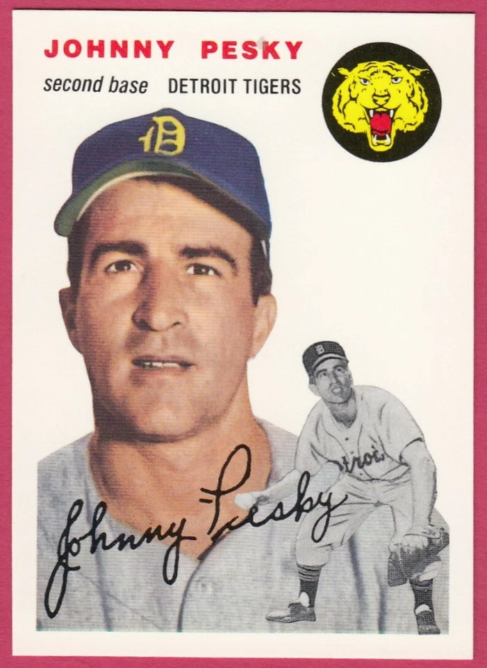 1954 Topps Archives #63 Johnny Pesky - Detroit Tigers - Image 1 of 1