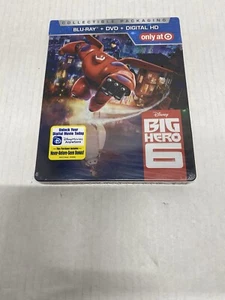 Big Hero 6 (Bluray, + DVD, 2015) Target Exclusive SteelBook **READ Brand New - Picture 1 of 6