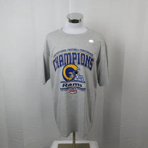 St. Louis Rams 1999 NFC Champions T-Shirt Large Heather Gray #4561 - Picture 1 of 10