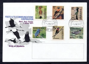 Rhodesien - 1971 Vögel von Rhodesien Ersttagsbrief - Bild 1 von 2