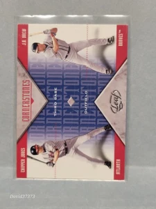 2005 Leaf Cornerstones #7 Chipper Jones / J. Drew HOF - Foto 1 di 2
