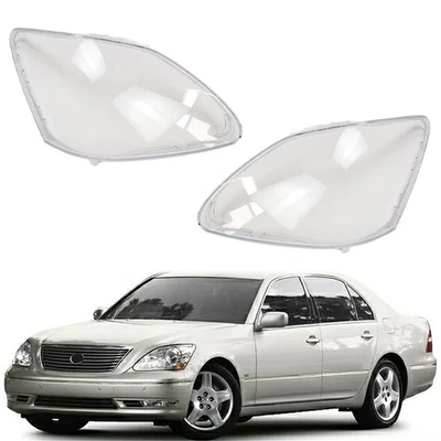 L+R Clear Front Headlight Lens Cover Pair For Lexus LS430 2004 2005 2006 - Image 1 of 4