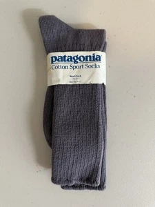 NEW Vintage 80’s Patagonia Sport Socks Gray Men’s Size Large 9-12 Made In USA - Picture 1 of 3