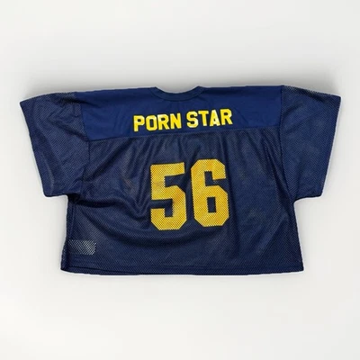 复古 Pornstar 足球球衣男式 XL Frat ATO 80 年代网眼裁剪兄弟会 — 第 1/4 张图片