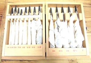 vintage RIDGWAY barn beam wood drill bit Set post boring wood augers QTY: 13 - Picture 1 of 11