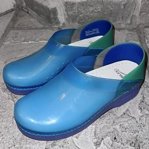 New Dansko Professional Capri-Blue Translucent Clogs Shoes 39 EU / 8.5-9 Women - Picture 1 of 9