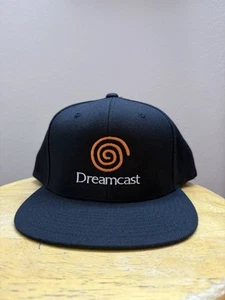 Cappello Baseball Sega Dreamcast Spiral Logo Berretto Nero SnapBack Retro Videogiochi - Foto 1 di 3