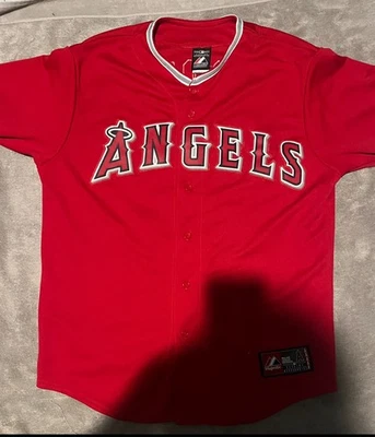 Mike Trout Angels Authentic Majestic Red Jersey Size Large - Изображение 1 из 4