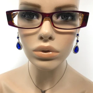 Kyusu KU0915 Glasses Frames Red Purple Full Rim Eyeglasses Spectacles Frame Only - Picture 1 of 14