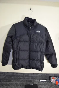 North Face Quilted 600 Down Fill Puffer Warm Winter Coat Jacket GIRLS L Black - Picture 1 of 20