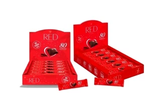 Red Chocolate – Dark Chocolate 40% Bar 24 PACK Gluten Free No added Sugar - Picture 1 of 2