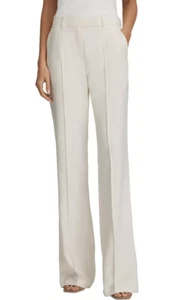Reiss Millie Flare Cream Trousers Pants -size US 8 / UK 12 - retail $285 - Picture 1 of 9
