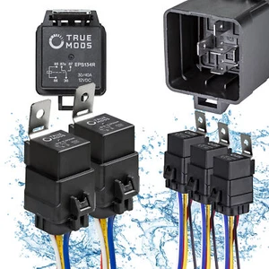 5 Pack SPDT 5-Pin 12V 30/40A Automotive Bosch Style Waterproof Relay for Marine - Picture 1 of 6