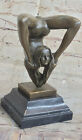 Signed Bronze Metal Erotic Nude Contortionist Actrobat Sexual Sculpture Statue