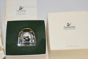 Swarovski Crystal Memories Secrets Handbag Purse with Clock Mini Lead - Picture 1 of 15