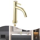 Contemporary Gold Bathroom Basin Faucet Single Hole Cold Handle Easy Control