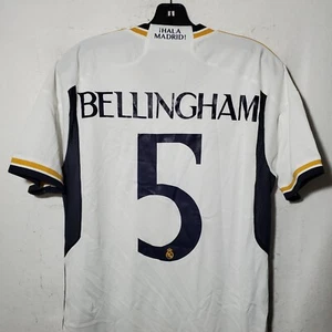Jude Bellingham Real Madrid Jersey Men's Medium Slim Emirates Adidas White NWT - Picture 1 of 16