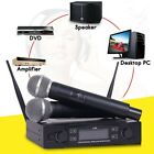 UHF Wireless Microphone System Dual Channel Receiver + 2 Cardioid Microphone