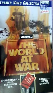 THE WORLD AT WAR VOL 3: BARBAROSSA/BANZAI: JAPAN STRIKES (2 Eps) (PAL VHS Video) - Picture 1 of 3