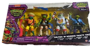 Teenage Mutant Ninja Turtles Mutant Mayhem Disguise Party 4-Pack Figure Set NEW - Picture 1 of 2