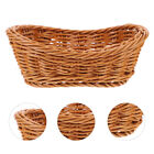  Woven Basket Plastic Small Wicker Baskets Rattan Bread Vegetable