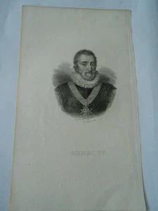 Gravure 19èm - Portrait de Henri IV - Foto 1 di 1