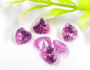 Piedras preciosas sueltas certificadas IGL 6 piezas 8x4 mm zafiro rosa natural en forma de corazón 5SDJ - Imagen 1 de 7