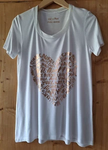 MARC AUREL T-Shirt Damen Weiß Goldaufdruck Gr. S/M nur selten getragen - Bild 1 von 10