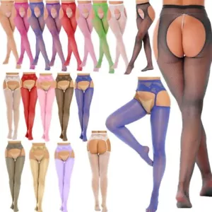 UK Women Suspender Pantyhose Stocking Fishnet Tights Fashion Thigh High Stocking - Picture 1 of 116