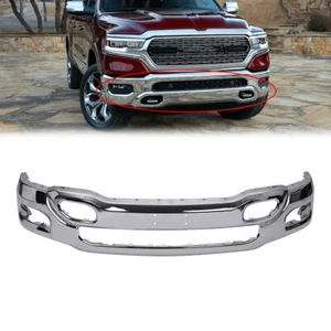 Chrome Steel Front Bumper Cover Face Bar For 2019-2022 RAM 1500 Pickup - Picture 1 of 12