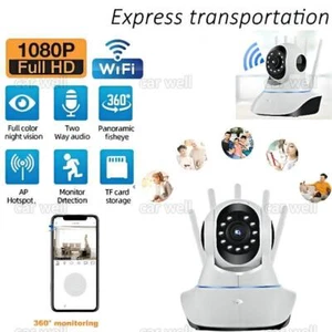 Telecamera PTZ 1080P HD JXLCAM intelligente per interni casa Wifi videocamera visione notturna panorama 360° - Foto 1 di 18