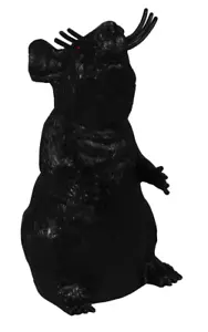 NEW Plastic/Rubber Squeaking Rat w/Red Eyes Halloween Decor/Prop ~ Rat Sitting - Picture 1 of 1