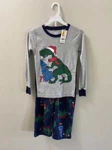 Carter’s Boy’s Holiday Christmas Dinosaur Fleece Pajamas Size 6/6A — New!! - Picture 1 of 4