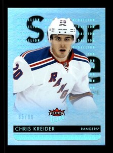 3-11-22 PWE READ 2014-15 fleer ultra platinum medallion /99 #116 chris kreider *