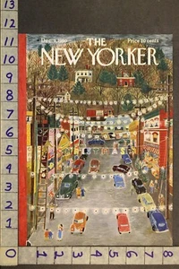 12-9-1950 NEW YORKER VINTAGE COVER KARASZ CHRISTMAS HOLIDAY TOWN DECOR NYD26 - Picture 1 of 1