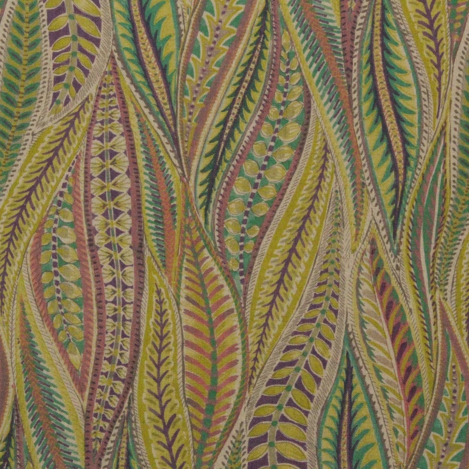 CLARENCE HOUSE CARINA PAISLEY 绿色花卉叶子独家面料 YARD 出品 54W — 第 1/4 张图片