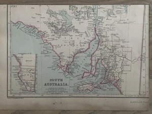 1872 South Australia Hand Coloured Antique Map By W.G. Blackie - Picture 1 of 3
