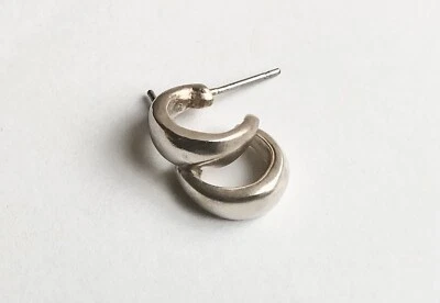 Ohrringe Halbcreolen Matt - Bild 1 von 2