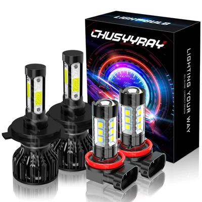 Faros LED antiniebla altos/bajos 6000K para Kia Rio sedán 2012-2018 kits de 4 bombillas Foto 1 de 4