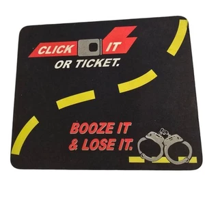 Click It Or Ticket Booze It & Lose It Handschellen Sicherheitsgurt Mauspad NC Sicherheit Prog - Bild 1 von 19