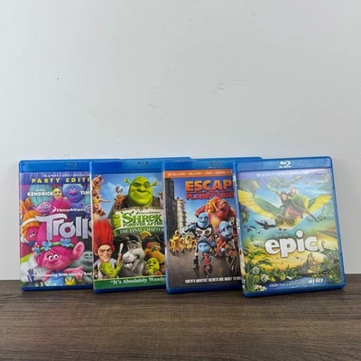 Trolls Shrek Escape From Planet Earth Epic Blu-Ray DVD + Digital Movie Lot - Image 1 of 3
