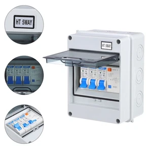 Circuit Breaker RCD and MCB Fuse Box for Garage Shed Camper Van Caravan UK - Picture 1 of 12