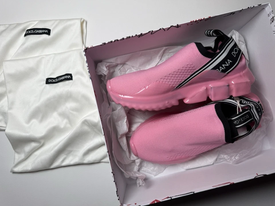 Zapatillas Mujer Dolce & Gabbana Rosa Bassa Maglina Talla 36.5 Hechas en Italia Foto 1 de 4