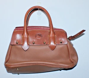 Bolso de Mano Dooney & Bourke Cartera Cuero Marrón Cremallera Excelente Estado - Imagen 1 de 11