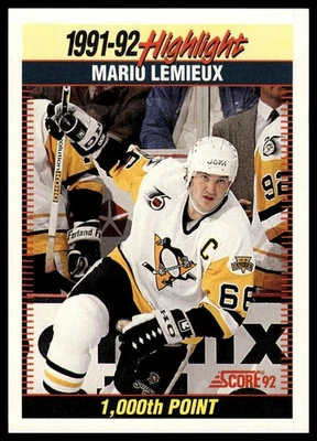 1992-93 Score #448 Mario Lemieux - Image 1 of 2