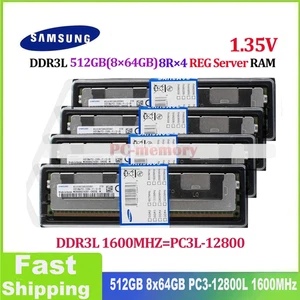 512GB 8x64GB PC3-12800L 1600MHz 8RX4 ECC REG LRDIMM Server Memory Samsung 240pin - Picture 1 of 6