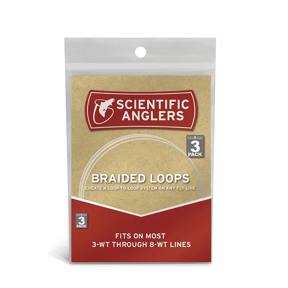 Loops trançados Scientific Anglers pequenos 3-6 wt pacote com 3 - Imagem 1 de 1